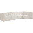 Meridian Furniture Relax Cream Velvet Modular Sectional