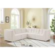 Meridian Furniture Relax Cream Velvet Modular Sectional