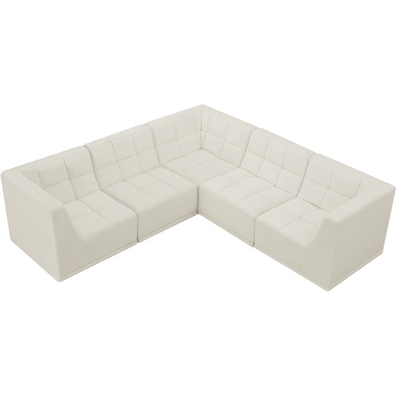 Meridian Furniture Relax Cream Velvet Modular Sectional