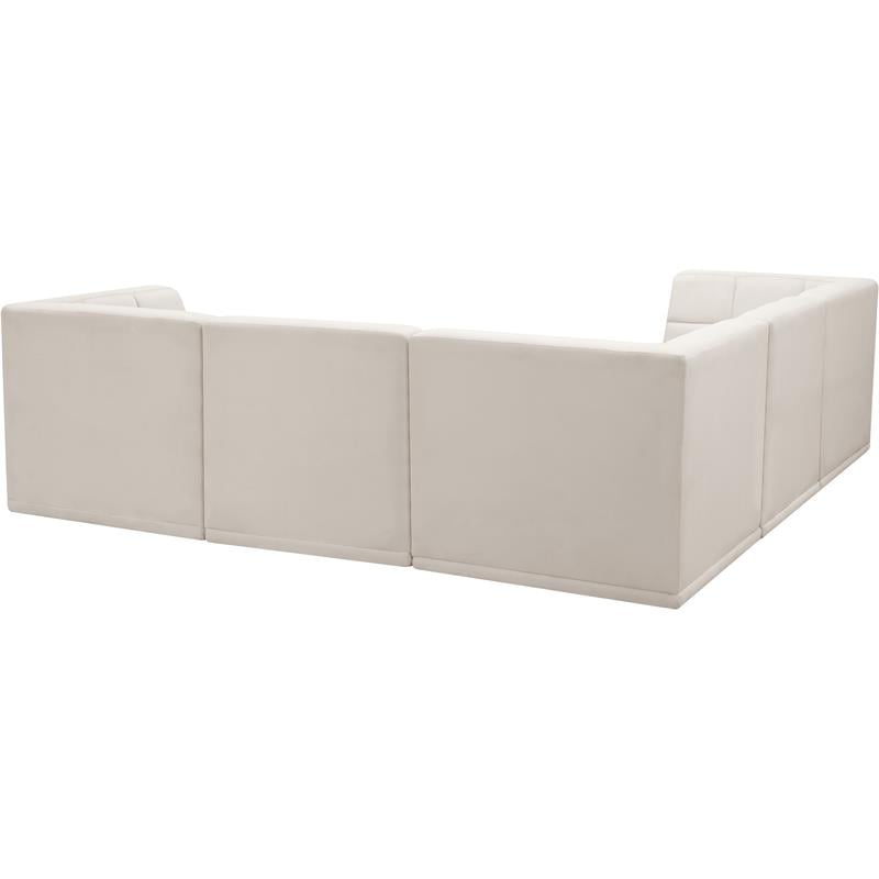 Meridian Furniture Relax Cream Velvet Modular Sectional