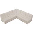 Meridian Furniture Relax Cream Velvet Modular Sectional