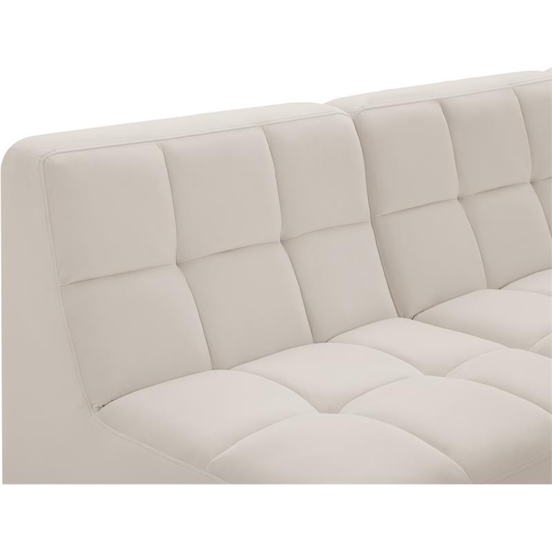 Meridian Furniture Relax Cream Velvet Modular Sectional