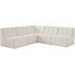 Meridian Furniture Relax Cream Velvet Modular Sectional