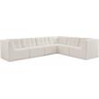 Meridian Furniture Relax Cream Velvet Modular Sectional