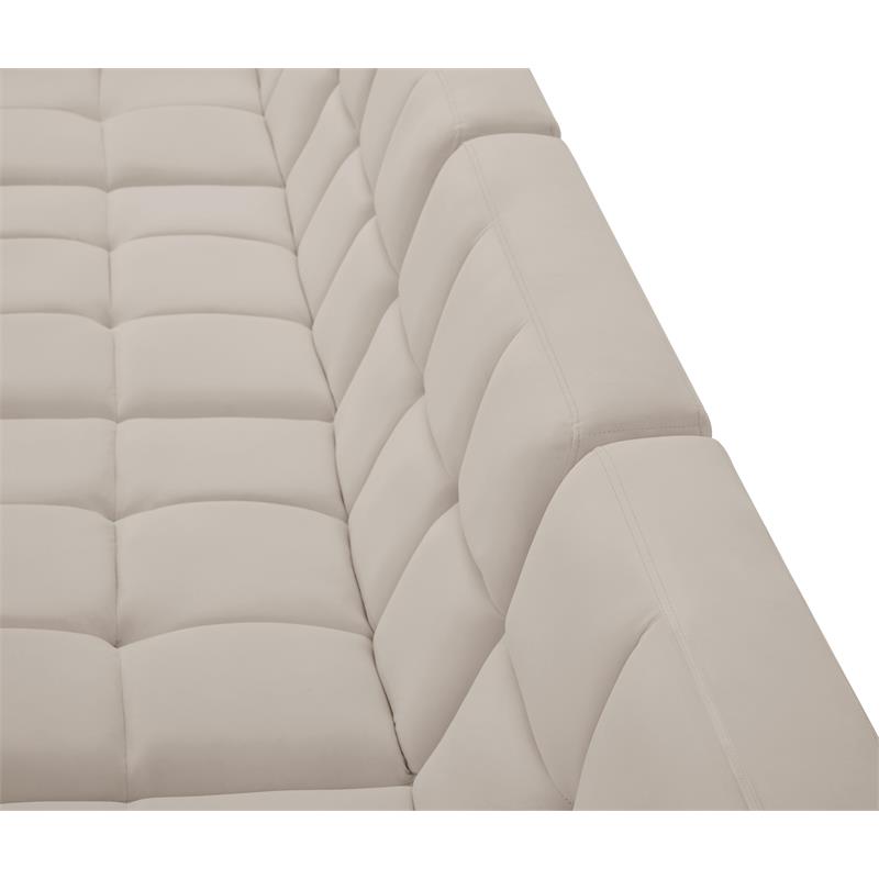 Meridian Furniture Relax Cream Velvet Modular Sectional