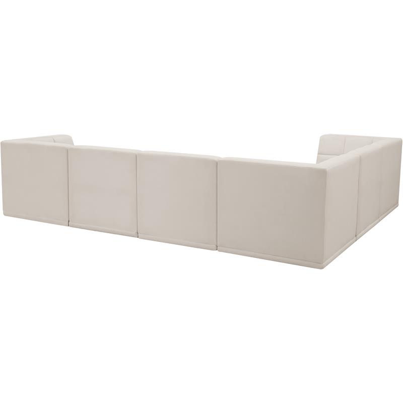 Meridian Furniture Relax Cream Velvet Modular Sectional