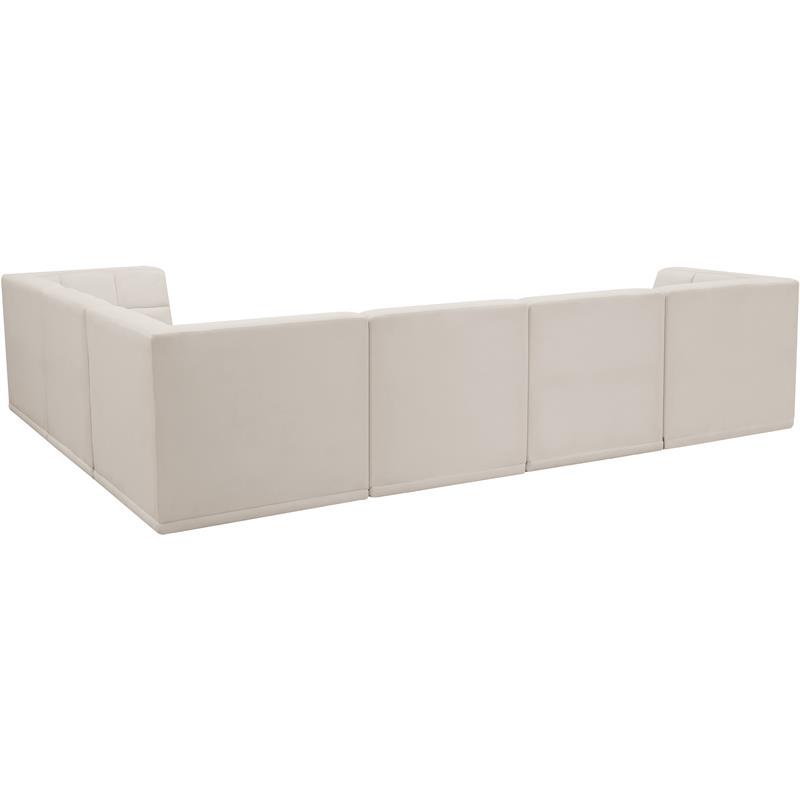 Meridian Furniture Relax Cream Velvet Modular Sectional