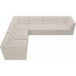Meridian Furniture Relax Cream Velvet Modular Sectional