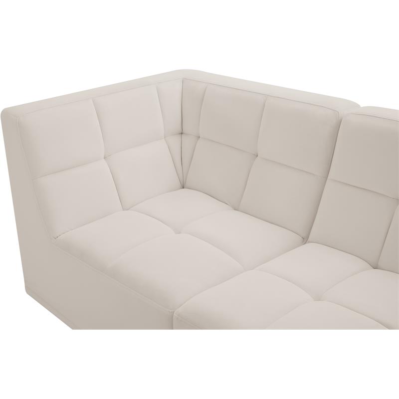 Meridian Furniture Relax Cream Velvet Modular Sectional
