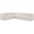 Meridian Furniture Relax Cream Velvet Modular Sectional