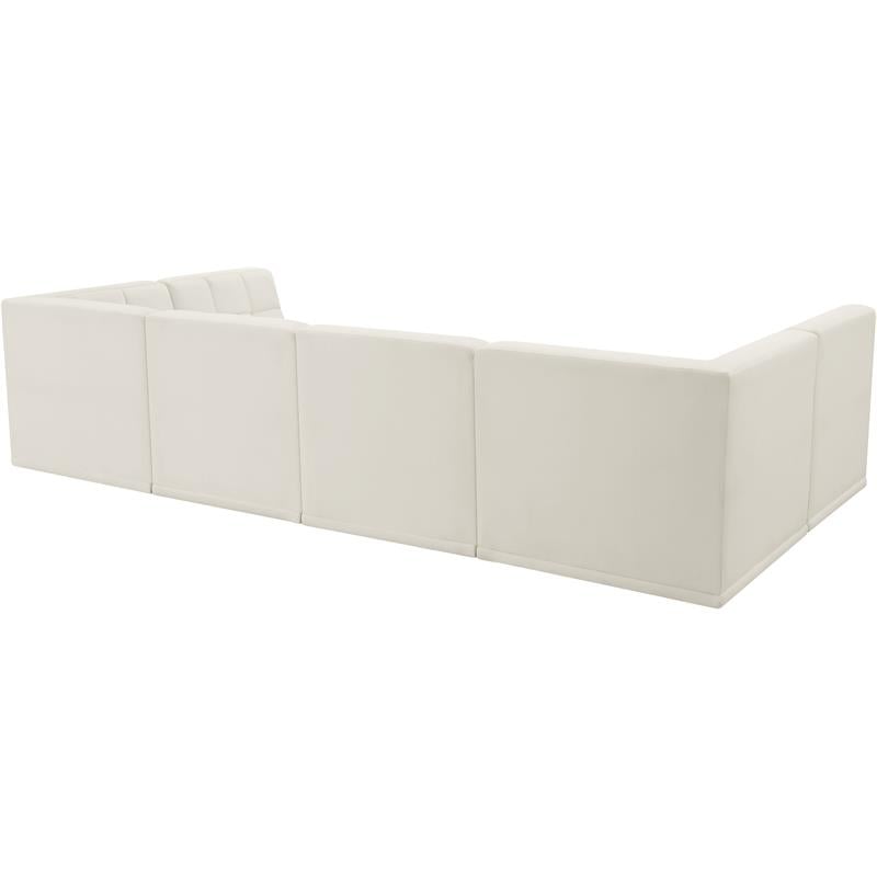 Meridian Furniture Relax Cream Velvet Modular Sectional