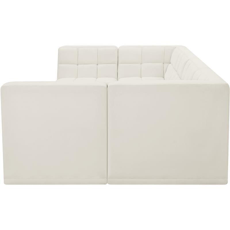Meridian Furniture Relax Cream Velvet Modular Sectional