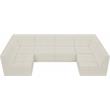 Meridian Furniture Relax Cream Velvet Modular Sectional