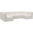 Meridian Furniture Relax Cream Velvet Modular Sectional
