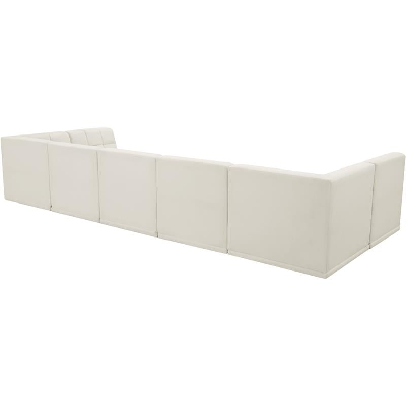 Meridian Furniture Relax Cream Velvet Modular Sectional