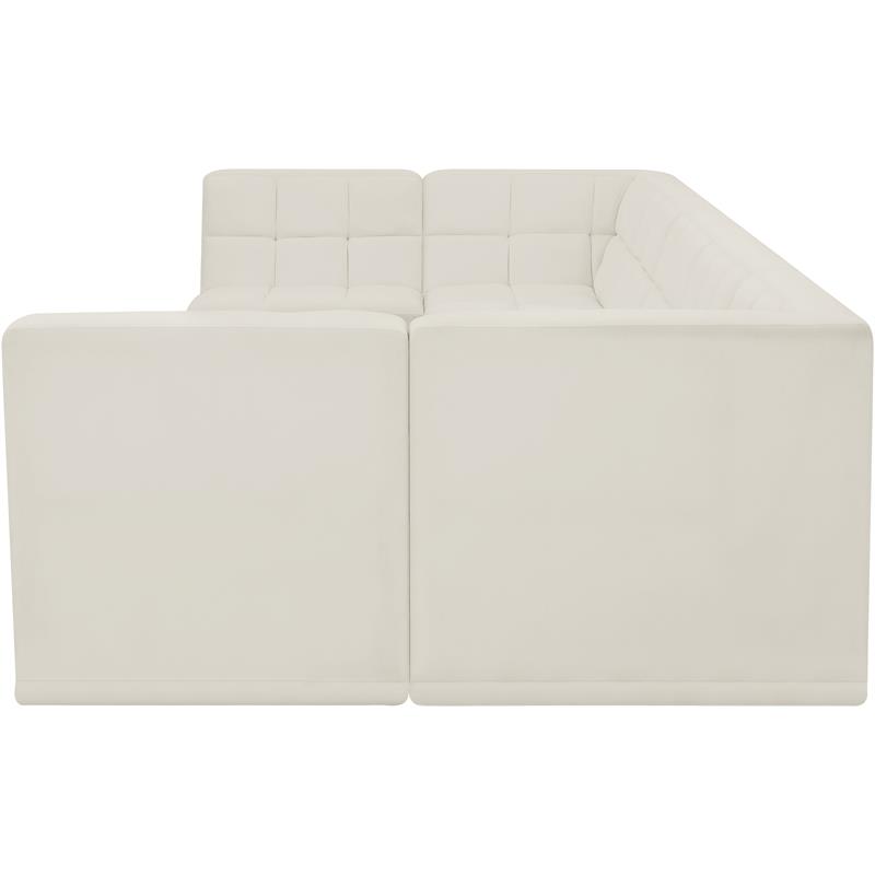 Meridian Furniture Relax Cream Velvet Modular Sectional