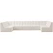 Meridian Furniture Relax Cream Velvet Modular Sectional