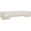 Meridian Furniture Relax Cream Velvet Modular Sectional
