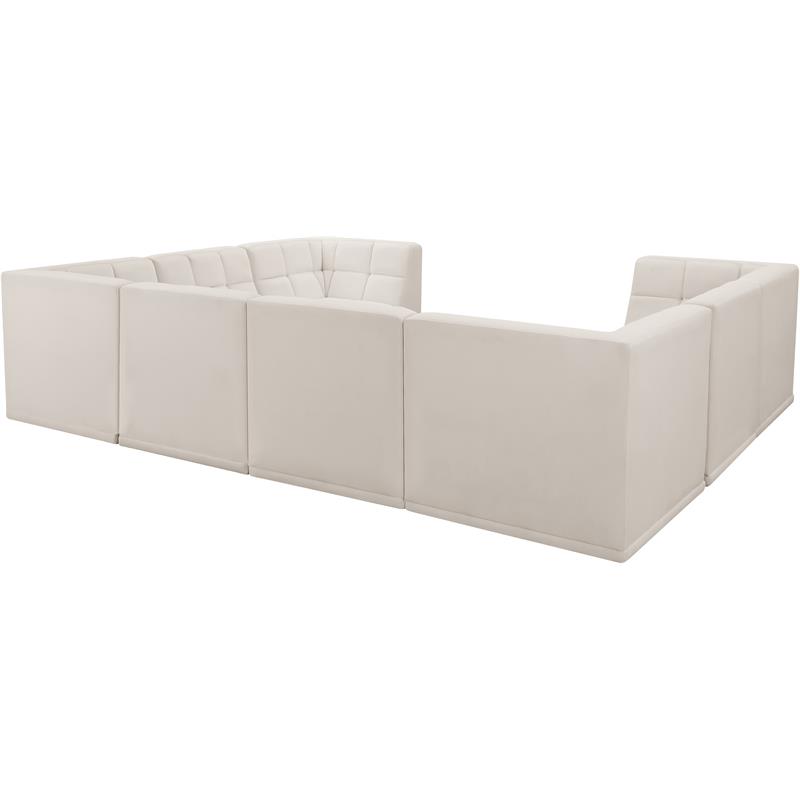 Meridian Furniture Relax Cream Velvet Modular Sectional
