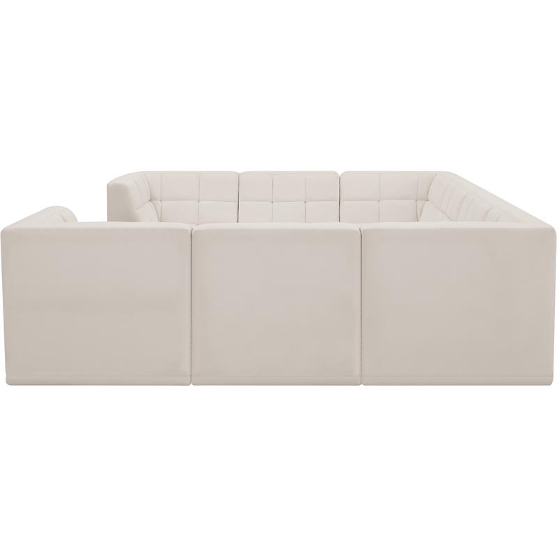 Meridian Furniture Relax Cream Velvet Modular Sectional