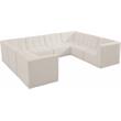 Meridian Furniture Relax Cream Velvet Modular Sectional