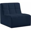 Meridian Furniture Relax Navy Velvet Armless Chair