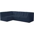 Meridian Furniture Relax Navy Velvet Modular Sectional