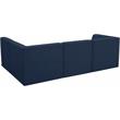 Meridian Furniture Relax Navy Velvet Modular Sectional
