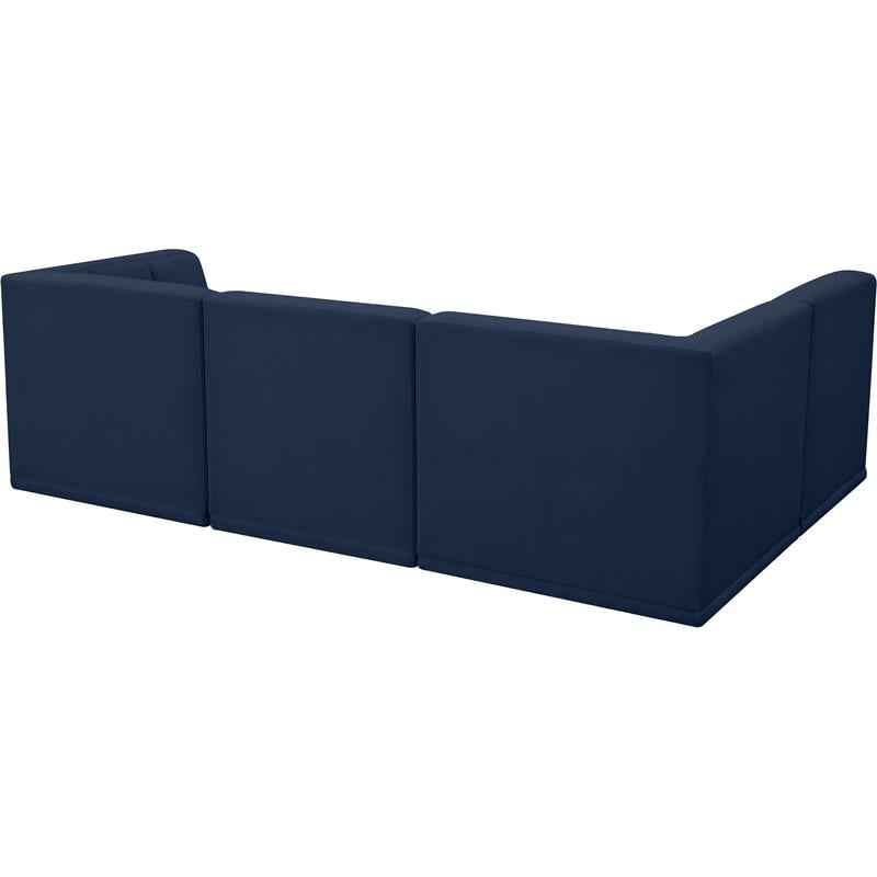 Meridian Furniture Relax Navy Velvet Modular Sectional