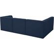 Meridian Furniture Relax Navy Velvet Modular Sectional