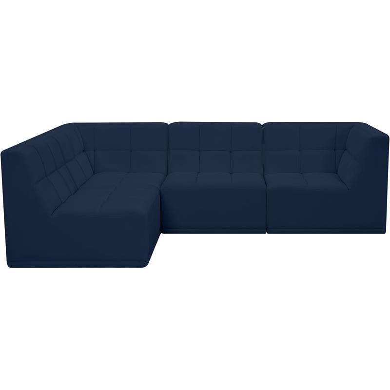 Meridian Furniture Relax Navy Velvet Modular Sectional