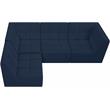 Meridian Furniture Relax Navy Velvet Modular Sectional