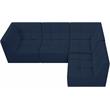 Meridian Furniture Relax Navy Velvet Modular Sectional