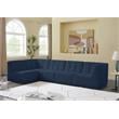 Meridian Furniture Relax Navy Velvet Modular Sectional