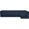 Meridian Furniture Relax Navy Velvet Modular Sectional