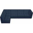 Meridian Furniture Relax Navy Velvet Modular Sectional