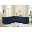 Meridian Furniture Relax Navy Velvet Modular Sectional