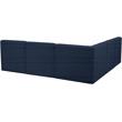 Meridian Furniture Relax Navy Velvet Modular Sectional