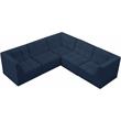 Meridian Furniture Relax Navy Velvet Modular Sectional