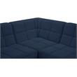 Meridian Furniture Relax Navy Velvet Modular Sectional