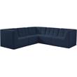Meridian Furniture Relax Navy Velvet Modular Sectional