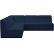 Meridian Furniture Relax Navy Velvet Modular Sectional