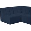 Meridian Furniture Relax Navy Velvet Modular Sectional
