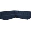 Meridian Furniture Relax Navy Velvet Modular Sectional