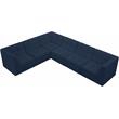 Meridian Furniture Relax Navy Velvet Modular Sectional