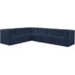 Meridian Furniture Relax Navy Velvet Modular Sectional