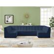 Meridian Furniture Relax Navy Velvet Modular Sectional