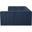 Meridian Furniture Relax Navy Velvet Modular Sectional
