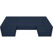 Meridian Furniture Relax Navy Velvet Modular Sectional