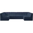 Meridian Furniture Relax Navy Velvet Modular Sectional